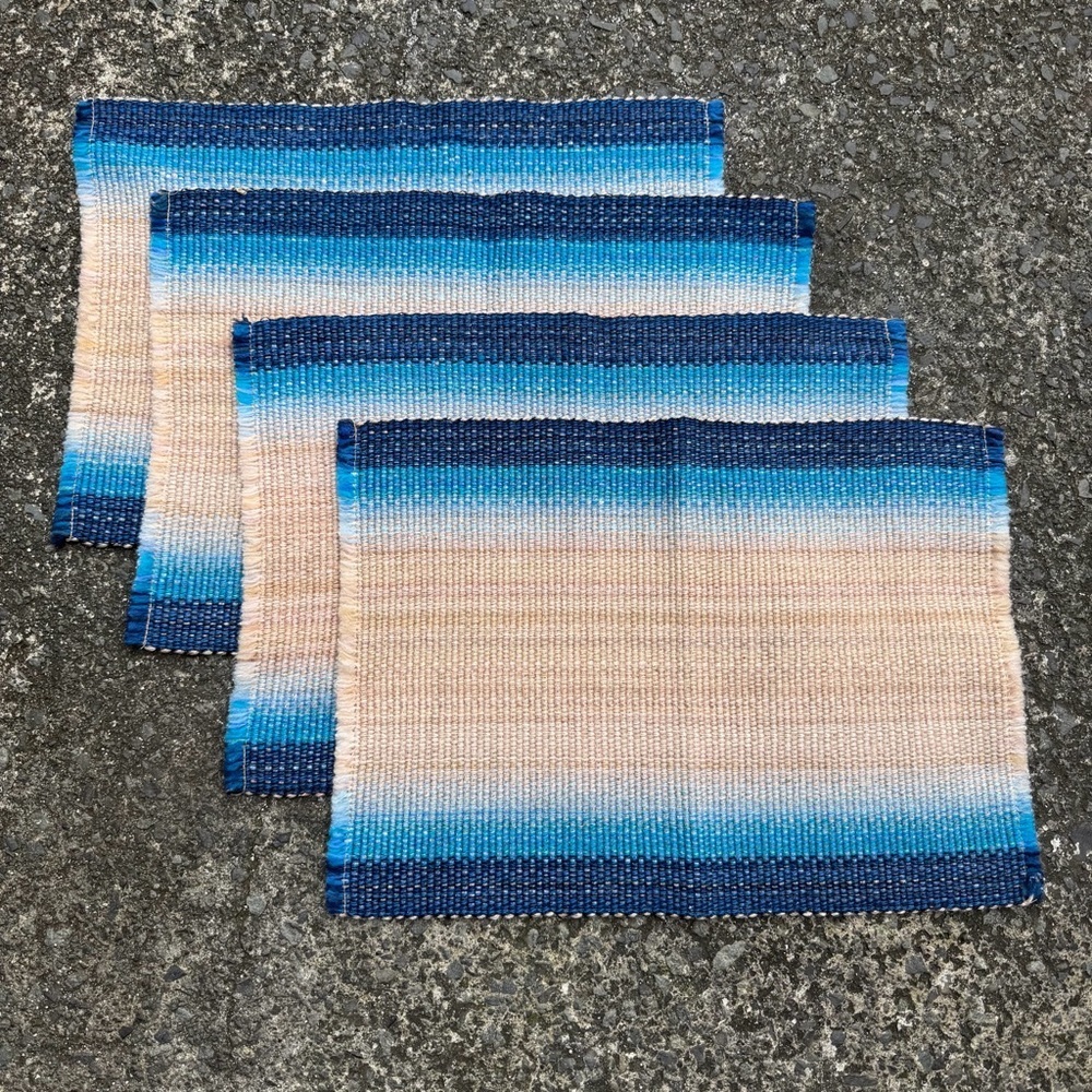 Beach Boho Woven Ombre Placemats (4)